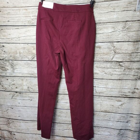 C Established 1946 Straight Pants with seam down front burgundy size Large NWT - Picture 3 of 8